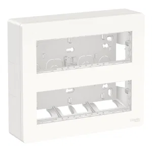 Schneider Electric UNICA SYSTEM+ NU121820 блок открытой установки 2x4, антибактериальный (ШНАЙДЕР) Schneider Electric UNICA SYSTEM+ NU121820 блок открытой установки 2x4, антибактериальный (ШНАЙДЕР)