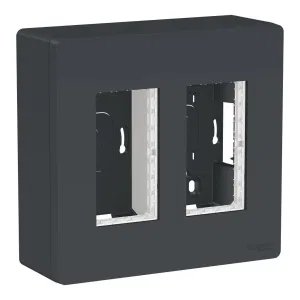 Schneider Electric UNICA SYSTEM+ блок открытой установки 2х2, антрацит, NU122454 (ШНАЙДЕР) Schneider Electric UNICA SYSTEM+ блок открытой установки 2х2, антрацит, NU122454 (ШНАЙДЕР)