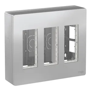 Schneider Electric UNICA SYSTEM+ NU123430 блок открытой установки 3x2, алюминий (ШНАЙДЕР) Schneider Electric UNICA SYSTEM+ NU123430 блок открытой установки 3x2, алюминий (ШНАЙДЕР)