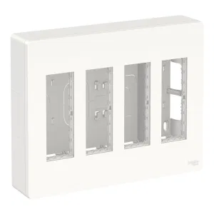 Schneider Electric UNICA SYSTEM+ блок открытой установки 4х2, белый, NU124418 (ШНАЙДЕР) Schneider Electric UNICA SYSTEM+ блок открытой установки 4х2, белый, NU124418 (ШНАЙДЕР)