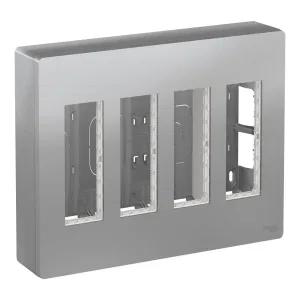 Schneider Electric UNICA SYSTEM+ Блок открытой установки 4x2, алюминий, NU124430 (ШНАЙДЕР) Schneider Electric UNICA SYSTEM+ Блок открытой установки 4x2, алюминий, NU124430 (ШНАЙДЕР)
