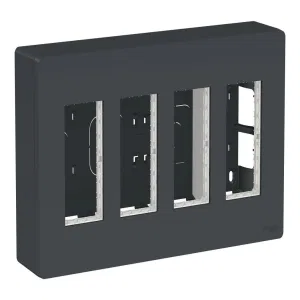 Schneider Electric UNICA SYSTEM+ Блок открытой установки 4 x 2, антрацит, NU124454 (ШНАЙДЕР) Schneider Electric UNICA SYSTEM+ Блок открытой установки 4 x 2, антрацит, NU124454 (ШНАЙДЕР)