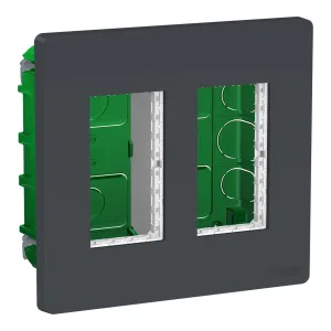 Schneider Electric UNICA SYSTEM+ Блок скрытой установки 2 x 2, антрацит, NU172454 (ШНАЙДЕР) Schneider Electric UNICA SYSTEM+ Блок скрытой установки 2 x 2, антрацит, NU172454 (ШНАЙДЕР)
