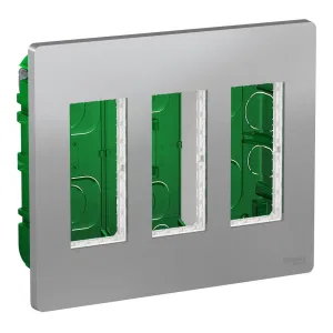 Schneider Electric UNICA SYSTEM+ NU173430 блок скрытой установки 3x2, алюминий (ШНАЙДЕР) Schneider Electric UNICA SYSTEM+ NU173430 блок скрытой установки 3x2, алюминий (ШНАЙДЕР)