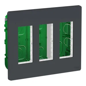 Schneider Electric UNICA SYSTEM+ Блок скрытой установки 3 x 2, антрацит, NU173454 (ШНАЙДЕР) Schneider Electric UNICA SYSTEM+ Блок скрытой установки 3 x 2, антрацит, NU173454 (ШНАЙДЕР)