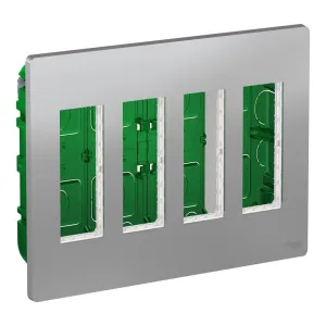 Schneider Electric UNICA SYSTEM+ NU174430 блок скрытой установки 4x2, алюминий (ШНАЙДЕР) Schneider Electric UNICA SYSTEM+ NU174430 блок скрытой установки 4x2, алюминий (ШНАЙДЕР)