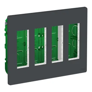 Schneider Electric UNICA SYSTEM+ Блок скрытой установки 4 x 2, антрацит, NU174454 (ШНАЙДЕР) Schneider Electric UNICA SYSTEM+ Блок скрытой установки 4 x 2, антрацит, NU174454 (ШНАЙДЕР)