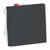 Schneider Electric Unica Modular NU320654 одноклавишный кнопочный выключатель, антрацит, 2 модуля