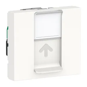 Розетка компьютерная RJ45 Cat.5 Schneider Electric UNICA MODULAR, белый (ШНАЙДЕР) Розетка компьютерная RJ45 Cat.5 Schneider Electric UNICA MODULAR, белый (ШНАЙДЕР)
