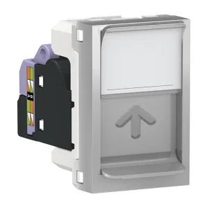 Розетка компьютерная RJ45 Cat.6 Schneider Electric UNICA MODULAR, алюминий (ШНАЙДЕР) Розетка компьютерная RJ45 Cat.6 Schneider Electric UNICA MODULAR, алюминий (ШНАЙДЕР)