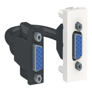 Schneider Electric UNICA MODULAR NU343218 - розетка передачи данных VGA, белый (ШНАЙДЕР) Schneider Electric UNICA MODULAR NU343218 - розетка передачи данных VGA, белый (ШНАЙДЕР)