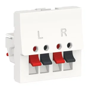 Schneider Electric NU348618 аудио-розетка 2 модуля, белая, Unica Modular (ШНАЙДЕР) Schneider Electric NU348618 аудио-розетка 2 модуля, белая, Unica Modular (ШНАЙДЕР)