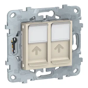 Schneider Electric NU542444 — розетка компьютерная 2xRJ45 Cat.6, бежевый (ШНАЙДЕР) Schneider Electric NU542444 — розетка компьютерная 2xRJ45 Cat.6, бежевый (ШНАЙДЕР)