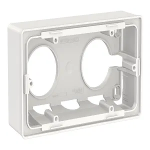 Schneider Electric NU800418 Коробка UNICA NEW для открытой установки, 2-постовая, белая (ШНАЙДЕР) Schneider Electric NU800418 Коробка UNICA NEW для открытой установки, 2-постовая, белая (ШНАЙДЕР)