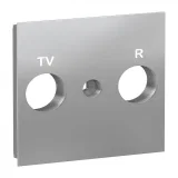 Schneider Electric UNICA NEW накладка на телевизионную розетку TV/FM, алюминий NU944030