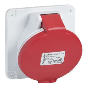 Schneider Electric PKF32F434 — промышленная розетка угловая 32 А, 3P+E, IP44, 380 В (ШНАЙДЕР) Schneider Electric PKF32F434 — промышленная розетка угловая 32 А, 3P+E, IP44, 380 В (ШНАЙДЕР)