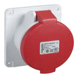 Schneider Electric PKF32G434 — розетка промышленная 32 А, 380 В, IP44, 3P+E (ШНАЙДЕР) Schneider Electric PKF32G434 — розетка промышленная 32 А, 380 В, IP44, 3P+E (ШНАЙДЕР)