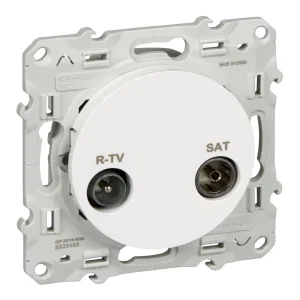 Розетка TV-SAT Schneider Electric ODACE, оконечная, белый (ШНАЙДЕР) Розетка TV-SAT Schneider Electric ODACE, оконечная, белый (ШНАЙДЕР)