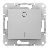 Выключатель 1-клавишный Schneider Electric SEDNA, скрытый монтаж, алюминий