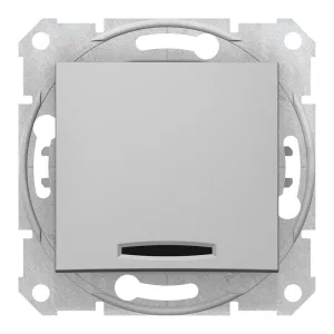 Выключатель 1-клавишный Schneider Electric SEDNA, с подсветкой, скрытый монтаж, алюминий (ШНАЙДЕР) Выключатель 1-клавишный Schneider Electric SEDNA, с подсветкой, скрытый монтаж, алюминий (ШНАЙДЕР)