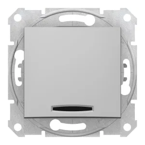 Переключатель 1-клавишный Schneider Electric SEDNA, с подсветкой, скрытый монтаж, алюминий (ШНАЙДЕР) Переключатель 1-клавишный Schneider Electric SEDNA, с подсветкой, скрытый монтаж, алюминий (ШНАЙДЕР)