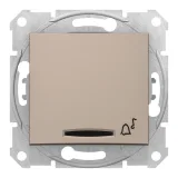 Schneider Electric SDN1600468, кнопочный выключатель Sedna, с подсветкой, титан