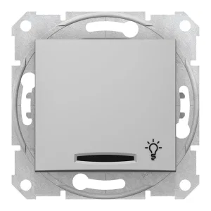 Schneider Electric SDN1800160 — кнопочный выключатель, 1 клавиша, подсветка, алюминий (ШНАЙДЕР) Schneider Electric SDN1800160 — кнопочный выключатель, 1 клавиша, подсветка, алюминий (ШНАЙДЕР)