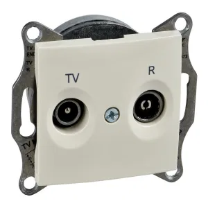 Розетка TV-FM Schneider Electric SEDNA, проходная, бежевый (ШНАЙДЕР) Розетка TV-FM Schneider Electric SEDNA, проходная, бежевый (ШНАЙДЕР)