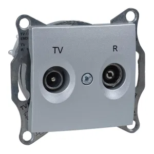 Розетка TV-FM Schneider Electric SEDNA, проходная, алюминий (ШНАЙДЕР) Розетка TV-FM Schneider Electric SEDNA, проходная, алюминий (ШНАЙДЕР)