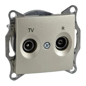 Розетка TV-FM Schneider Electric SEDNA, проходная, титан (ШНАЙДЕР) Розетка TV-FM Schneider Electric SEDNA, проходная, титан (ШНАЙДЕР)