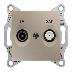 Розетка TV-SAT Schneider Electric SEDNA, проходная, титан (ШНАЙДЕР) Розетка TV-SAT Schneider Electric SEDNA, проходная, титан (ШНАЙДЕР)