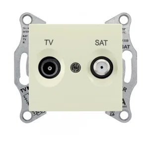 Schneider Electric SDN3401947 TV/SAT розетка проходная, бежевый (ШНАЙДЕР) Schneider Electric SDN3401947 TV/SAT розетка проходная, бежевый (ШНАЙДЕР)