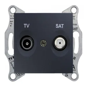 Розетка TV-SAT Schneider Electric SEDNA, проходная, графит (ШНАЙДЕР) Розетка TV-SAT Schneider Electric SEDNA, проходная, графит (ШНАЙДЕР)