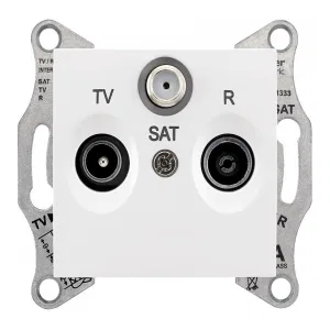 Розетка TV-FM-SAT Schneider Electric SEDNA, проходная, белый (ШНАЙДЕР) Розетка TV-FM-SAT Schneider Electric SEDNA, проходная, белый (ШНАЙДЕР)