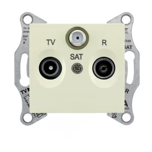 Розетка TV-FM-SAT Schneider Electric SEDNA, проходная, бежевый (ШНАЙДЕР) Розетка TV-FM-SAT Schneider Electric SEDNA, проходная, бежевый (ШНАЙДЕР)