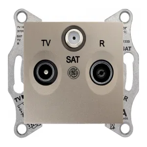 Розетка TV-FM-SAT Schneider Electric SEDNA, проходная, титан (ШНАЙДЕР) Розетка TV-FM-SAT Schneider Electric SEDNA, проходная, титан (ШНАЙДЕР)