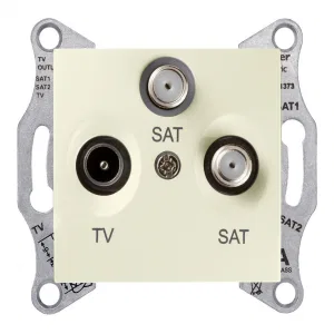 Розетка TV-SAT Schneider Electric SEDNA, оконечная, бежевый (ШНАЙДЕР) Розетка TV-SAT Schneider Electric SEDNA, оконечная, бежевый (ШНАЙДЕР)
