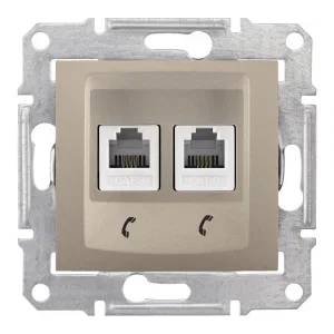 Schneider Electric SDN4201168 розетка двойная телефонная RJ11, титан (ШНАЙДЕР) Schneider Electric SDN4201168 розетка двойная телефонная RJ11, титан (ШНАЙДЕР)