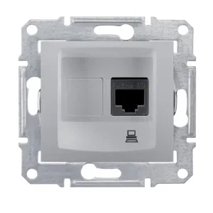 Розетка 1xRJ45 Cat.5 Schneider Electric SEDNA, алюминий (ШНАЙДЕР) Розетка 1xRJ45 Cat.5 Schneider Electric SEDNA, алюминий (ШНАЙДЕР)