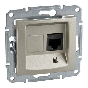 Розетка компьютерная RJ45 Cat.5 Schneider Electric SEDNA, титан (ШНАЙДЕР) Розетка компьютерная RJ45 Cat.5 Schneider Electric SEDNA, титан (ШНАЙДЕР)