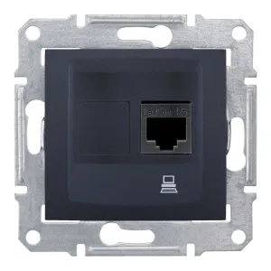 Розетка компьютерная 1xRJ45 Cat.5 Schneider Electric SEDNA, графит (ШНАЙДЕР) Розетка компьютерная 1xRJ45 Cat.5 Schneider Electric SEDNA, графит (ШНАЙДЕР)