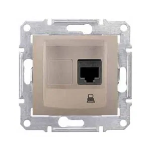 Розетка компьютерная RJ45 Cat.6 Schneider Electric SEDNA, титан (ШНАЙДЕР) Розетка компьютерная RJ45 Cat.6 Schneider Electric SEDNA, титан (ШНАЙДЕР)
