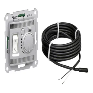 Schneider Electric SDN6000360 Термостат для тёплого пола Sedna, с датчиком, алюминий (ШНАЙДЕР) Schneider Electric SDN6000360 Термостат для тёплого пола Sedna, с датчиком, алюминий (ШНАЙДЕР)