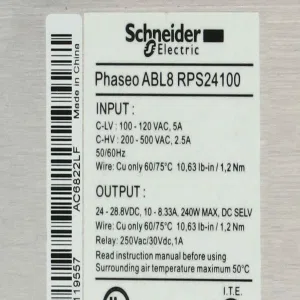 Schneider Electric ABL8RPS24100 — блок питания Phaseo 24 В 10 А (ШНАЙДЕР) Schneider Electric ABL8RPS24100 — блок питания Phaseo 24 В 10 А (ШНАЙДЕР)