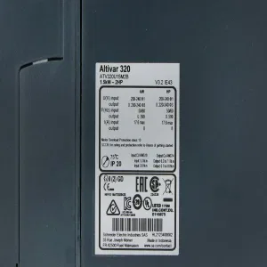 ATV320U15M2B ПРЕОБР ЧАСТОТЫ ATV320 КНИЖНОЕ ИСПОЛНЕНИЕ 1.5 КВТ 240В 1Ф (ШНАЙДЕР) ATV320U15M2B ПРЕОБР ЧАСТОТЫ ATV320 КНИЖНОЕ ИСПОЛНЕНИЕ 1.5 КВТ 240В 1Ф (ШНАЙДЕР)