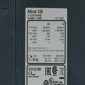 ATV320U04N4B ПРЕОБР ЧАСТОТЫ ATV320 КНИЖНОЕ ИСПОЛНЕНИЕ 0.37 КВТ 500В 3Ф (ШНАЙДЕР) ATV320U04N4B ПРЕОБР ЧАСТОТЫ ATV320 КНИЖНОЕ ИСПОЛНЕНИЕ 0.37 КВТ 500В 3Ф (ШНАЙДЕР)