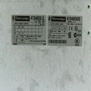 Schneider Electric ATS48D32Q — устройство плавного пуска 32 А, 400 В (ШНАЙДЕР) Schneider Electric ATS48D32Q — устройство плавного пуска 32 А, 400 В (ШНАЙДЕР)