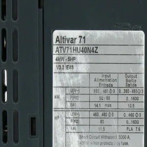 ПРЕОБР ЧАСТОТЫ ATV71 480 В 4КВТ Б/ТЕРМ (ШНАЙДЕР) ПРЕОБР ЧАСТОТЫ ATV71 480 В 4КВТ Б/ТЕРМ (ШНАЙДЕР)