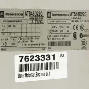 ATS48D22Q УСТР-ВО ПЛАВН ПУСКА ATS48 22A 400В (ШНАЙДЕР) ATS48D22Q УСТР-ВО ПЛАВН ПУСКА ATS48 22A 400В (ШНАЙДЕР)