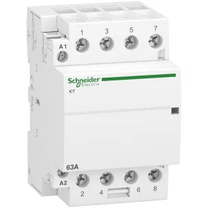 Schneider Electric A9C20864 Acti 9 модульный контактор iCT, 63 А, 4 НО, 220 В AC (ШНАЙДЕР) Schneider Electric A9C20864 Acti 9 модульный контактор iCT, 63 А, 4 НО, 220 В AC (ШНАЙДЕР)